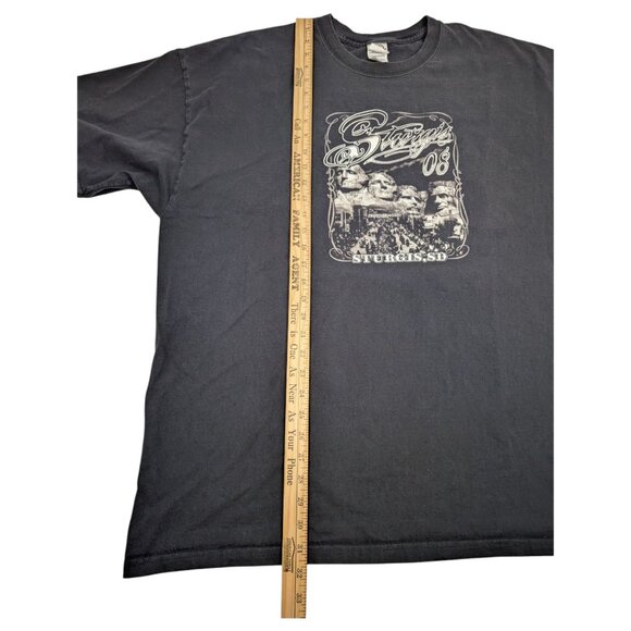 Sturgis Bike Week 2008 T‎ Shirt Sz 3XL Black S/S Black Hills Double Biker Tee - Picture 10 of 10